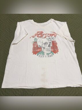 Poison Rock N Roll Skull Roses Graphic T Shirt Women’s 2XL Band Tee